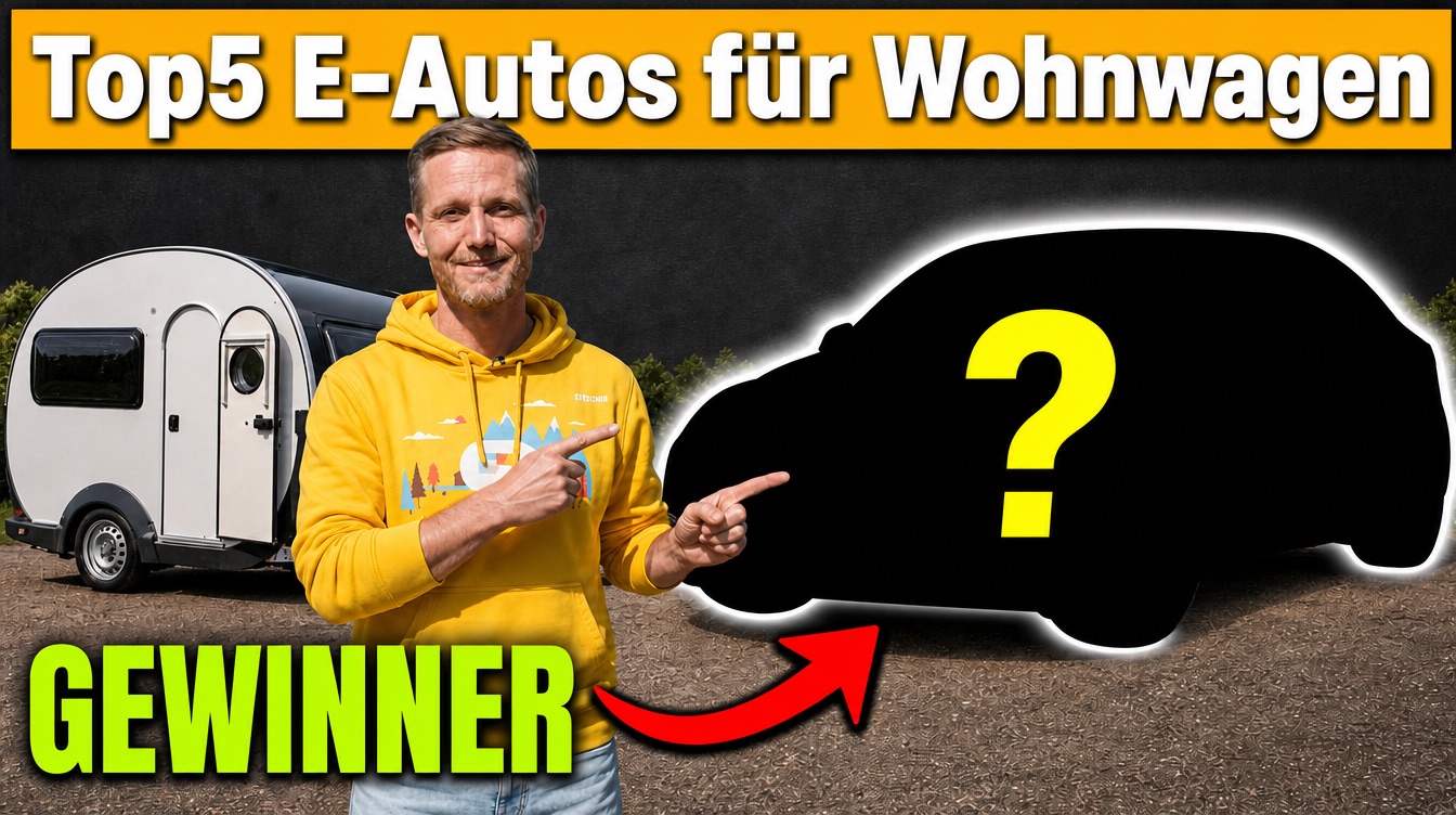 TABMAN YouTube-Thumbnail: Top 5 E-Autos für Wohnwagen